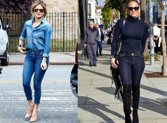 Jenifer Lopez với quần jean