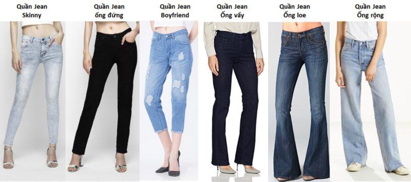 Các loại quần jean