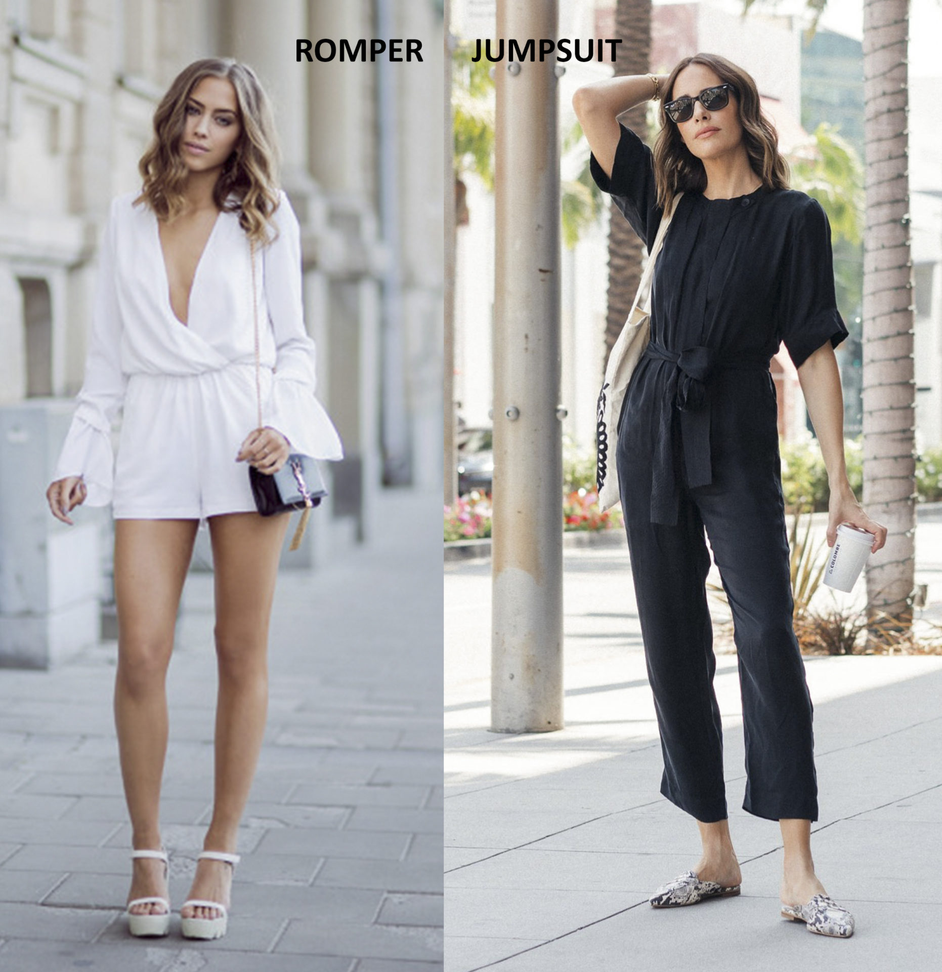 Sự khác nhau của romper và jumpsuit