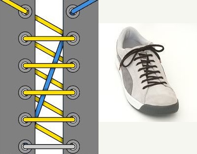 Cách buộc dây giày giấy dây