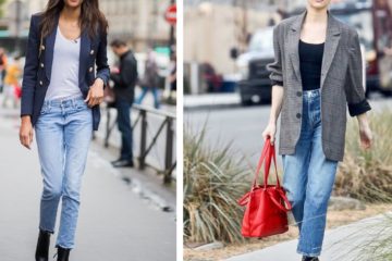 quần jeans kết hợp blazer