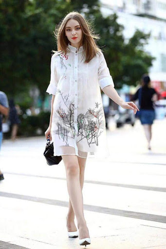 Váy sơ mi trắng thắt eo hè 2020  Shopee Việt Nam