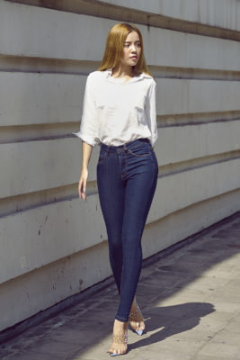 Quần jean pha sợi cà phê của Aaa Jeans