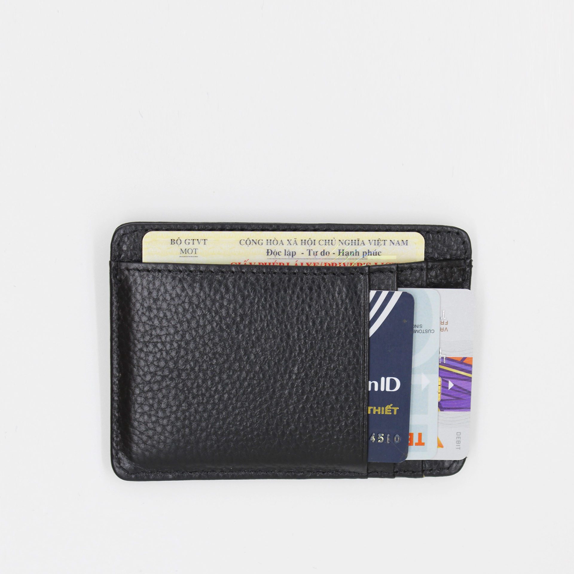 Vi dung the card holder da that genuine leather