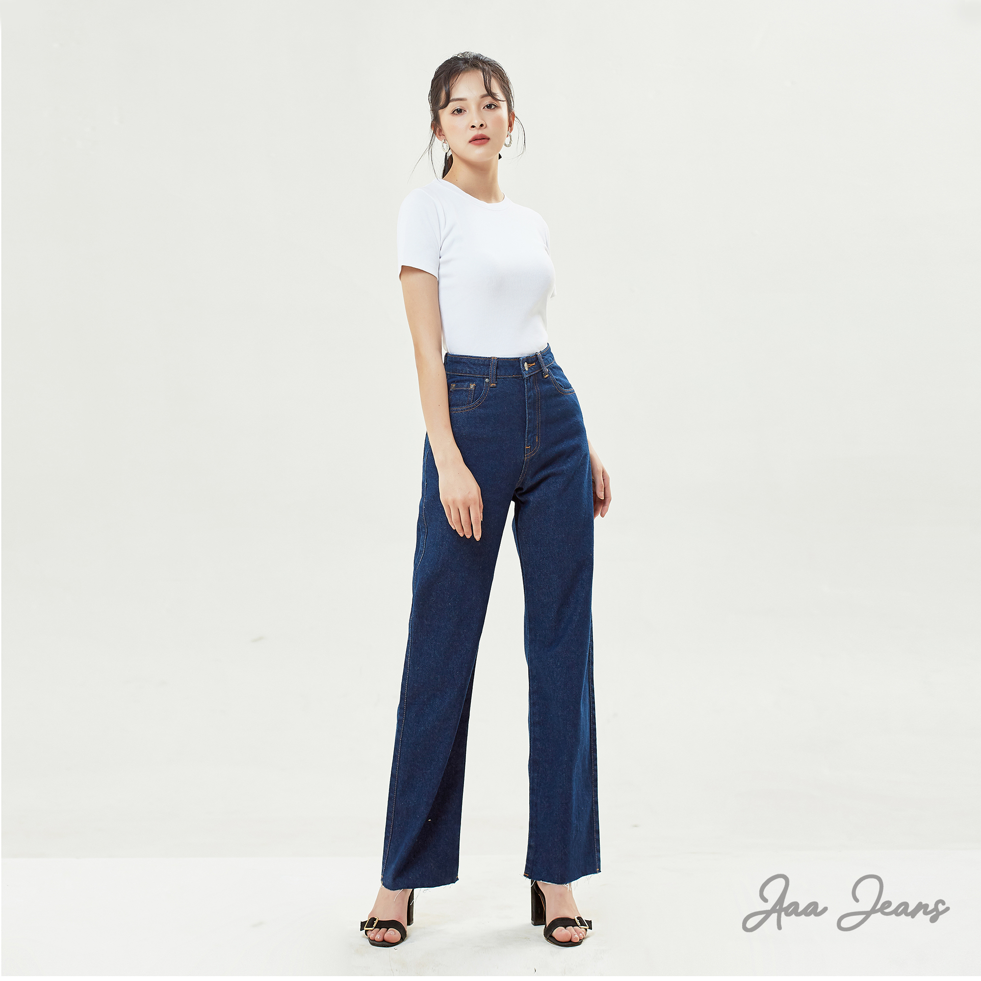 Quần Jean Ống Rộng Xanh Indigo Thời Trang - Aaa Jeans