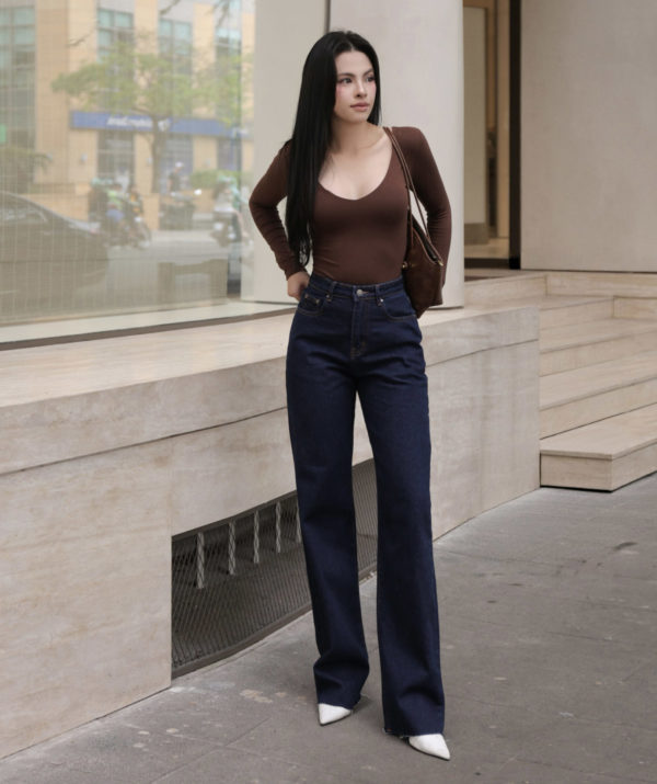 Quần Jeans Ống Rộng Indigo - ảnh 2