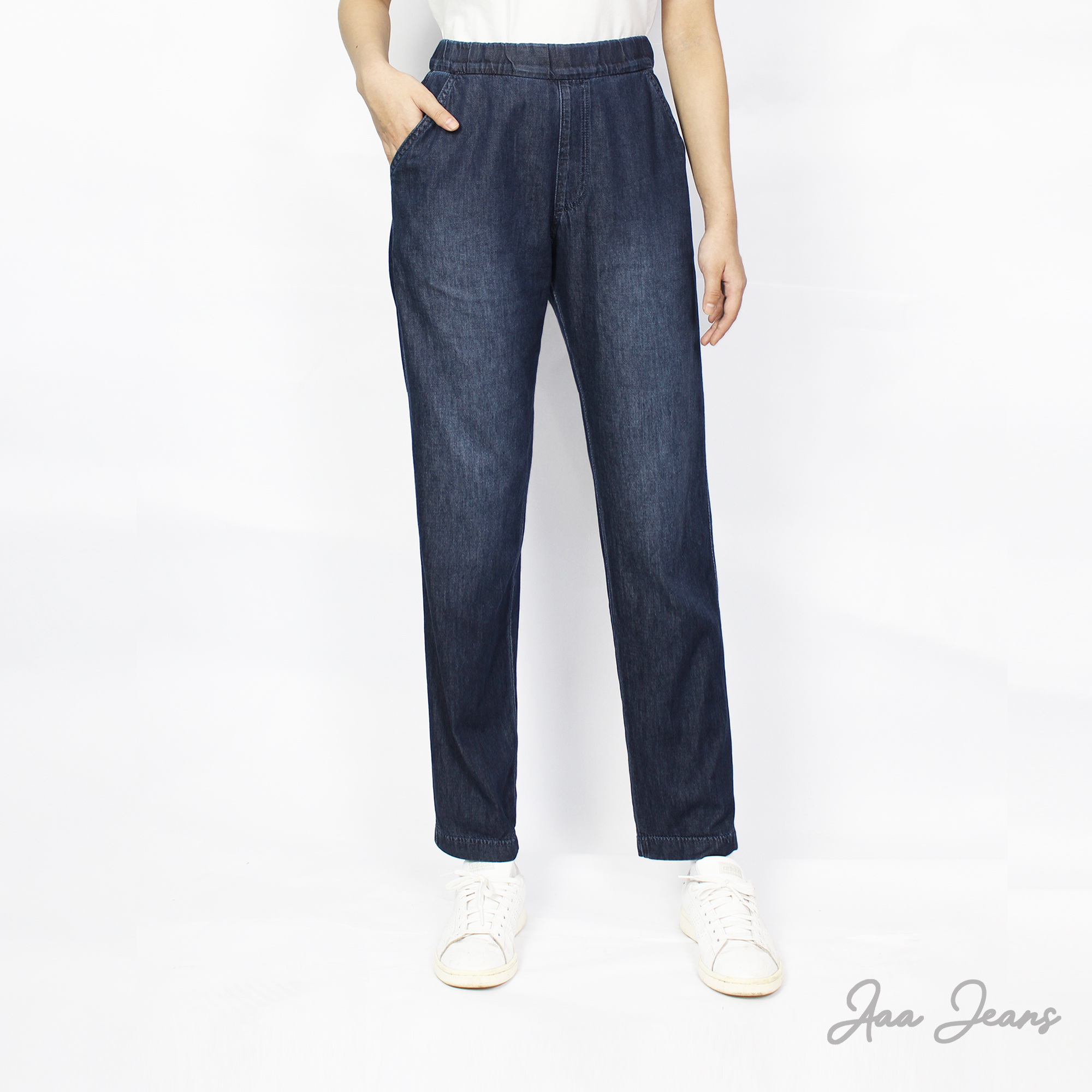 Quần Jeans Nữ Lưng Thun Ống Suông Relax Fit Aaa Jeans
