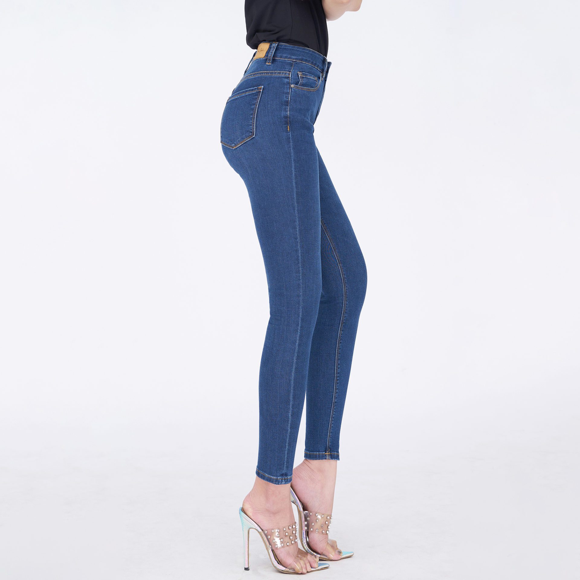 quần jeans nữ skinny xanh sapphire
