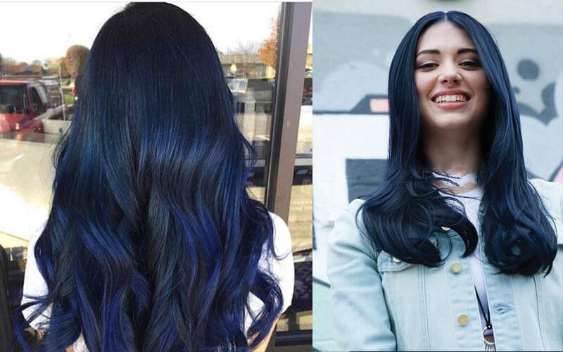 Top 10 kiểu tóc nhuộm màu xanh khói đẹp Hot nhất 2023