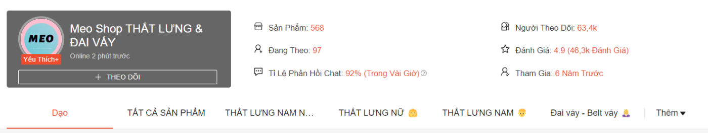 thắt lưng shopee