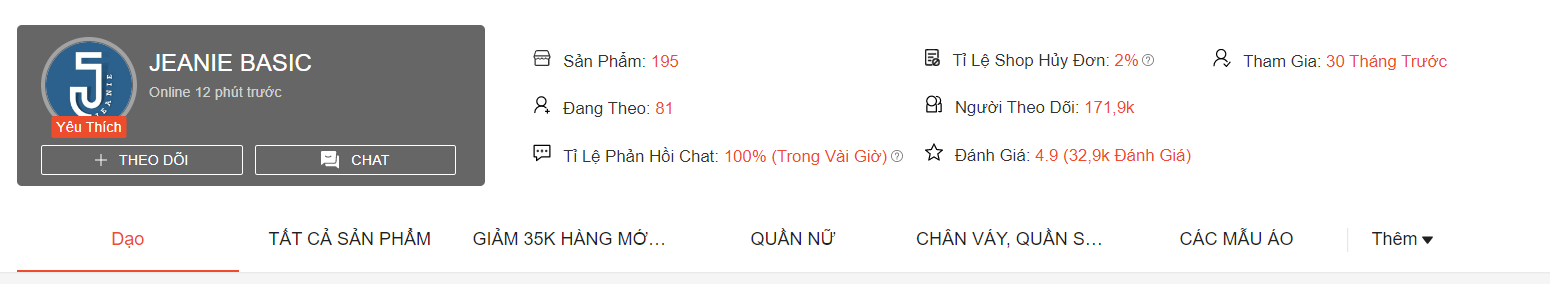 quần jeans ống rộng shopee