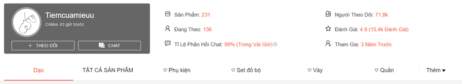 đầm trên shopee