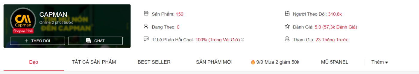 Shop bán áo thun trên shopee