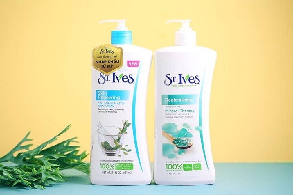 St.Ives Replenishing mineral therapy body lotion giúp da mềm mịn