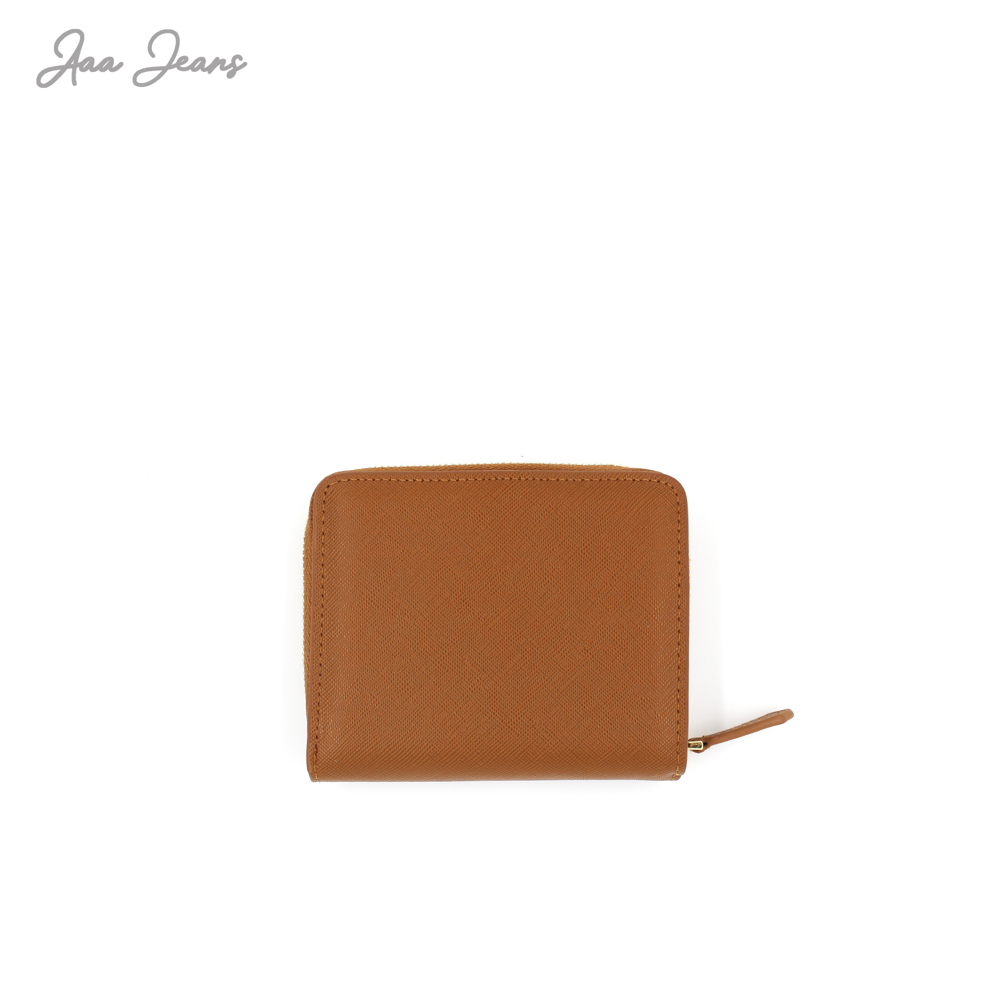 Ví Nữ Ngắn Khóa Kéo Da Saffiano