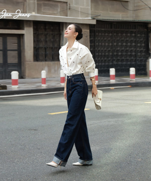 Quần jean ống rộng classic indigo
