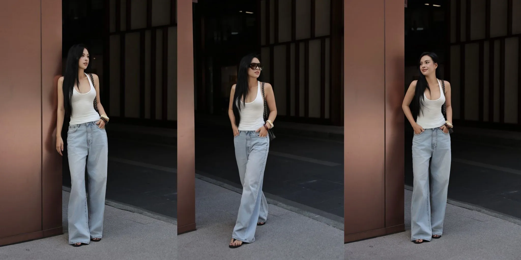 Quần jeans ống rộng balloon